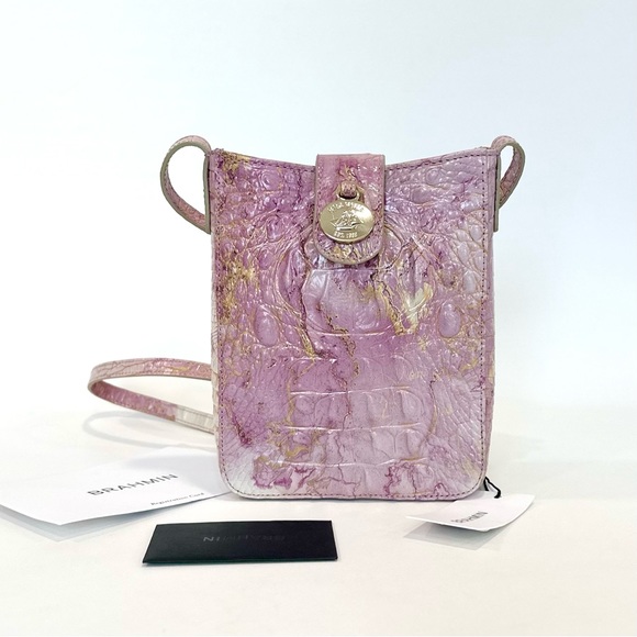 Brahmin Bags Brahmin Marley Lilac Melbourne Genuine Leather Flap Crossbody Bag Purse Poshmark
